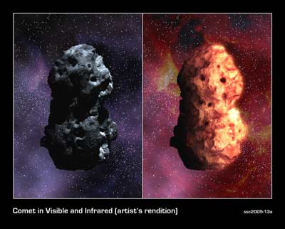 TempelγǰޡNASA, Jet Propulsion Laboratory-Caltech, and T. Pyle (Spitzer Science Center)