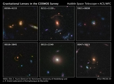  ϥ󥺶[NASA, ESA, C. Faure (Zentrum Fur Astronomie, University of Heidelberg) and J.P. Kneib (Laboratoire d'Astrophysique de Marseille)]