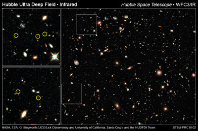 ȤΡ⤬Τζ[NASA, ESA, G. Illingworth and R. Bouwens (University of California, Santa Cruz), and the HUDF09 Team]